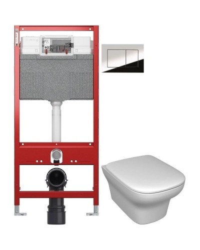 Комплект подвесной унитаз Jacob Delafon Vox EDM102-00 + E20142-000 + система инсталляции TECE 9300302 + 9240401