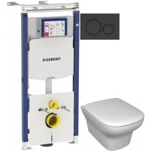 Комплект подвесной унитаз Jacob Delafon Vox EDM102-00 + E20142-00 + система инсталляции Geberit 111.362.00.5 + 115.882.DW.1