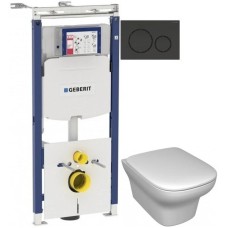 Комплект подвесной унитаз Jacob Delafon Vox EDM102-00 + E20142-00 + система инсталляции Geberit 111.362.00.5 + 115.882.DW.1