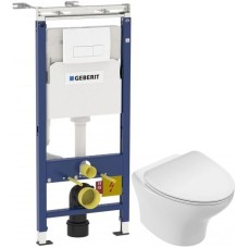 Комплект подвесной унитаз Jacob Delafon Nouvelle Vague EDK102-00 + E22124-00 + система инсталляции Geberit 458.125.11.1