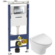 Комплект подвесной унитаз Jacob Delafon Nouvelle Vague EDK102-00 + E22124-00 + система инсталляции Geberit 458.125.21.1