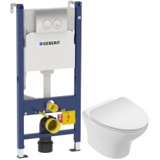 Комплект подвесной унитаз Jacob Delafon Nouvelle Vague EDK102-00 + E22124-00 + система инсталляции Geberit 458.124.21.1