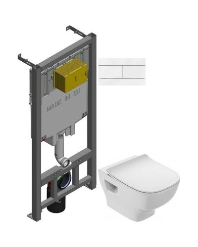 Комплект подвесной унитаз Jacob Delafon Struktura EDF102-00 + E70025-00 + система инсталляции Jacob Delafon E29025-NF + E4316-00
