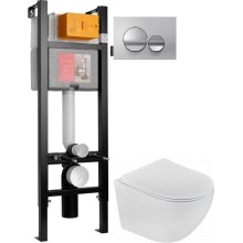 Комплект подвесной унитаз Teka Manacor 11.732.00.02 + система инсталляции Jacob Delafon E33131RU-NF + E20859-CP-MTC