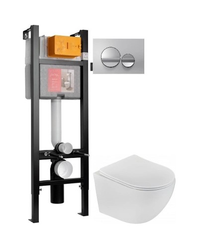 Комплект подвесной унитаз Teka Manacor 11.732.00.02 + система инсталляции Jacob Delafon E33131RU-NF + E20859-CP-MTC