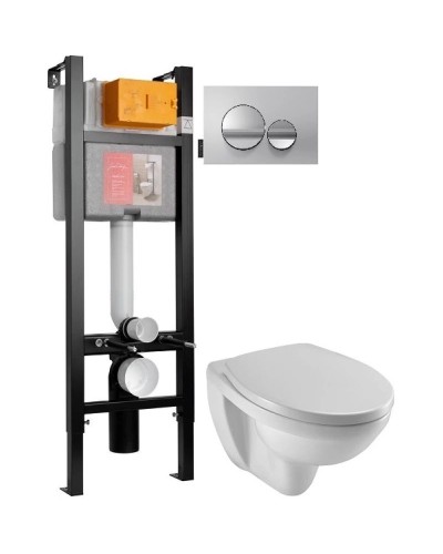 Комплект подвесной унитаз Jacob Delafon Patio EDV102-00 + E70021-00 + система инсталляции Jacob Delafon E33131RU-NF + E20859-CP-MTC