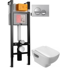 Комплект подвесной унитаз Jacob Delafon Struktura EDE102-00 + E70024-00 + система инсталляции Jacob Delafon E33131RU-NF + E20859-CP-MTC