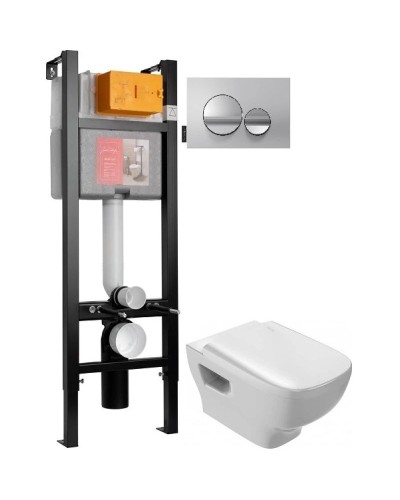 Комплект подвесной унитаз Jacob Delafon Struktura EDE102-00 + E70024-00 + система инсталляции Jacob Delafon E33131RU-NF + E20859-CP-MTC
