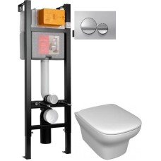 Комплект подвесной унитаз Jacob Delafon Vox EDM102-00 + E20142-00 + система инсталляции Jacob Delafon E33131RU-NF + E20859-CP-MTC