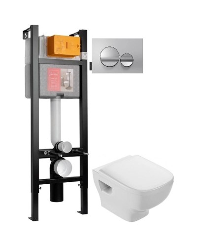 Комплект подвесной унитаз Jacob Delafon Struktura EDF102-00 + E4272-00 + система инсталляции Jacob Delafon E33131RU-NF + E20859-CP-MTC