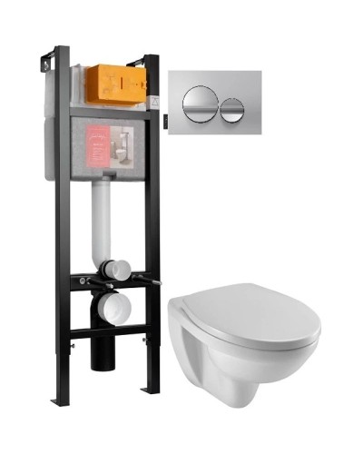 Комплект подвесной унитаз Jacob Delafon Patio EDV102-00 + E4267-00 + система инсталляции Jacob Delafon E33131RU-NF + E20859-CP-MTC
