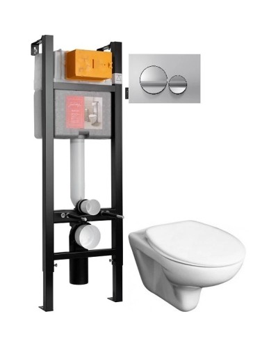 Комплект подвесной унитаз Roca Mateo 346200000 + ZRU9302822 + система инсталляции Jacob Delafon E33131RU-NF + E20859-CP-MTC