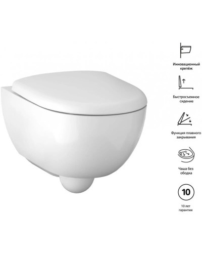 Комплект подвесной унитаз Geberit Renova Compact 500.803.00.1 + система инсталляции Villeroy & Boch 92246100 + 92249061
