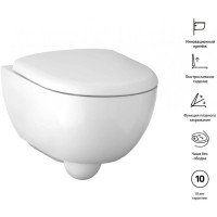 Комплект подвесной унитаз Geberit Renova Compact 500.803.00.1 + система инсталляции Geberit 458.125.11.1