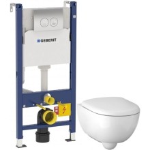 Комплект подвесной унитаз Geberit Renova Compact 500.803.00.1 + система инсталляции Geberit 458.124.21.1