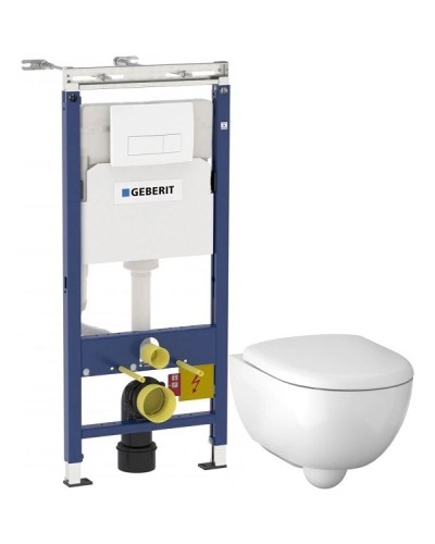 Комплект подвесной унитаз Geberit Renova Compact 500.803.00.1 + система инсталляции Geberit 458.125.11.1