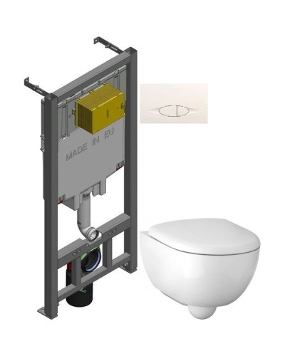 Комплект подвесной унитаз Geberit Renova Compact 500.803.00.1 + система инсталляции Jacob Delafon E29025-NF + E29026-01R