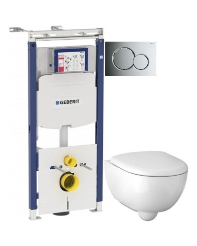 Комплект подвесной унитаз Geberit Renova Compact 500.803.00.1 + система инсталляции Geberit 111.362.00.5 + 115.770.21.5
