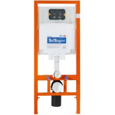 Комплект подвесной унитаз BelBagno Kraft BB064CHR + BB2111SC + система инсталляции BelBagno BB002-80 + BB007-PR-NERO.M