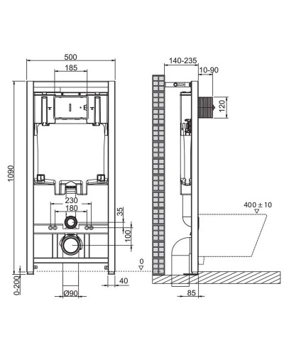 Комплект подвесной унитаз BelBagno Lucie BB063CHR + BB2111SC + система инсталляции BelBagno BB002-80 + BB005-PR-CHROME