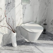 Комплект подвесной унитаз Kerama Marazzi Plaza Modern PLMR.wc.02 + PLM1.seat.02WHT + система инсталляции Grohe 38772001