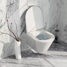 Комплект подвесной унитаз Kerama Marazzi Plaza Modern PLMR.wc.02 + PLM1.seat.02WHT + система инсталляции Grohe 38772001