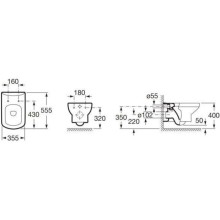 Комплект подвесной унитаз Roca Dama Senso 346517000 + ZRU9302820 + система инсталляции Grohe 38772001
