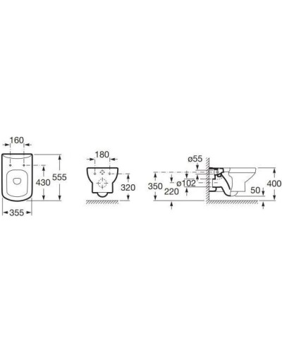 Комплект подвесной унитаз Roca Dama Senso 346517000 + ZRU9302820 + система инсталляции Geberit 458.125.21.1