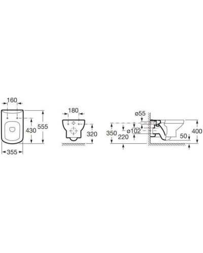 Комплект подвесной унитаз Roca Dama Senso 346517000 + ZRU9302820 + система инсталляции Geberit 111.362.00.5