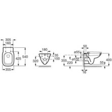 Комплект подвесной унитаз Roca Debba 346997000 + ZRU9302826 + система инсталляции Grohe 38772001