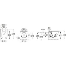 Комплект подвесной унитаз Roca The Gap 346477000 + 801472004 + система инсталляции Grohe 38772001