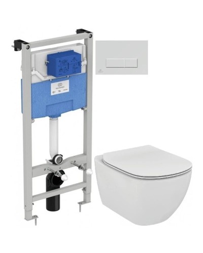 Комплект подвесной унитаз T0079V1 + T3527V1 + система инсталляции  R020467 + R0121AA Ideal Standard Prosys Tesi T0079V1R0121AA