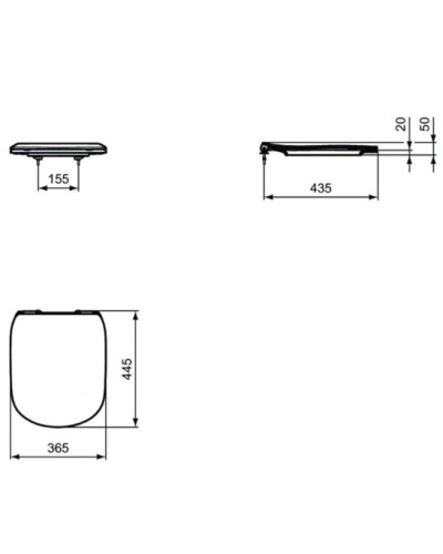 Комплект подвесной унитаз T355101 + система инсталляции  R020467 + R0121AA Ideal Standard Prosys Tesi T355101PTR0121AA