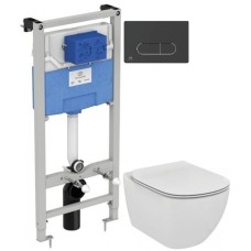 Комплект подвесной унитаз T007901 + T352701 + система инсталляции R020467 + R0115A6 Ideal Standard Prosys Tesi R030501A6115