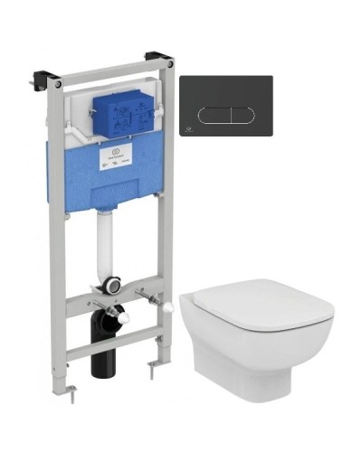 Комплект подвесной унитаз T386001 + T318101  + система инсталляции R020467 + R0115A6 Ideal Standard Prosys Esedra R030001A6115