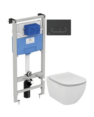 Комплект подвесной унитаз T0079V1 + T3527V1 + система инсталляции  R020467 + R0115A6 Ideal Standard Prosys Tesi T0090V1R0115A6