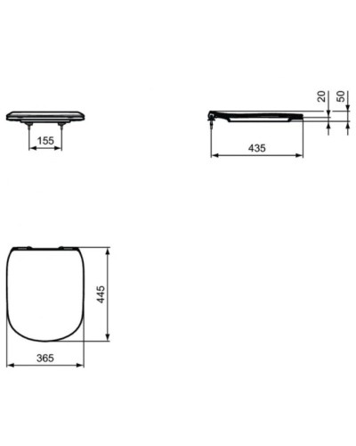 Комплект подвесной унитаз T007901 + T352701 + система инсталляции R020467 + R0108AA Ideal Standard Prosys Tesi T387201R0108AA