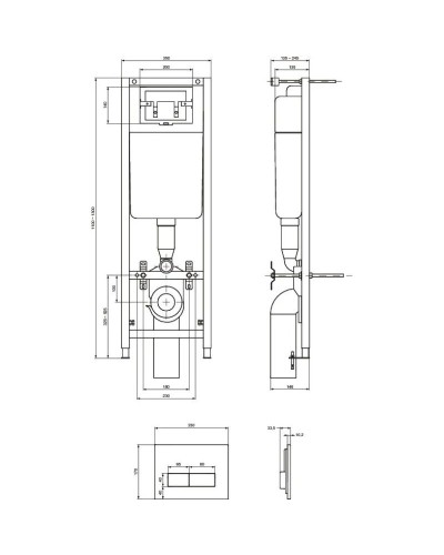 Комплект подвесной унитаз E803501 + E712701 + система инсталляции W3710AA Ideal Standard Te-Ma NEW Connect W880101