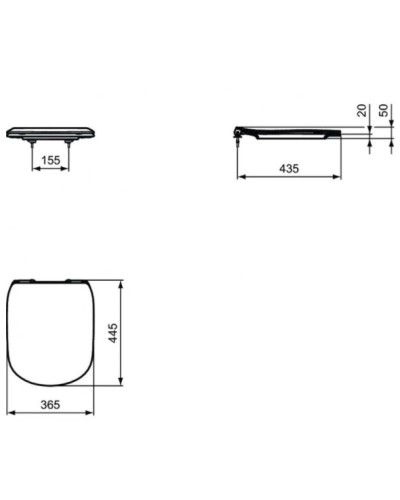 Комплект подвесной унитаз T007901 + T352701 + система инсталляции R020467 + R0108AA Ideal Standard Prosys Tesi T387201