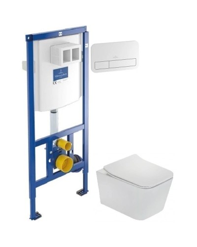 Комплект подвесной унитаз Teka Formentera 11.732.00.00 + система инсталляции Villeroy & Boch 92246100 + 92249068