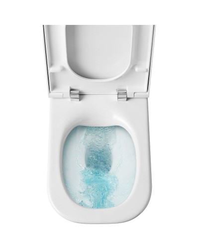 Комплект унитаза с инсталляцией Roca The Gap 893104100 с сиденьем Микролифт и клавишей смыва Хром