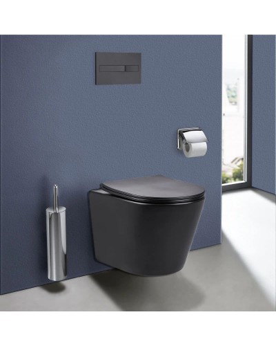Комплект подвесной унитаз Vincea Piatti VT1-11MB + система инсталляции Grohe 38811kf0