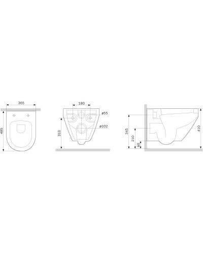 Комплект подвесной унитаз Am.Pm Spirit V2.0 C701700MBSC + система инсталляции Grohe 38811kf0