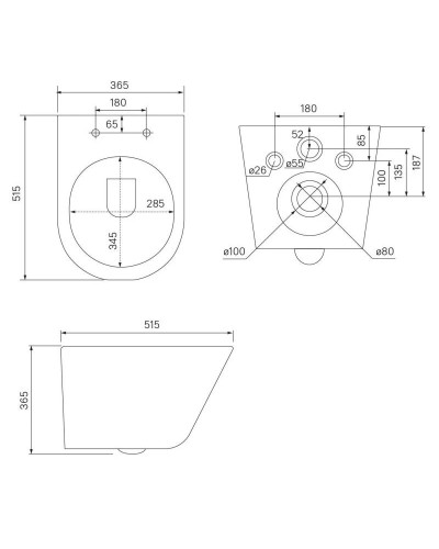 Комплект подвесной унитаз IDDIS Calipso CALR3BMi25 + система инсталляции Grohe 38811kf0