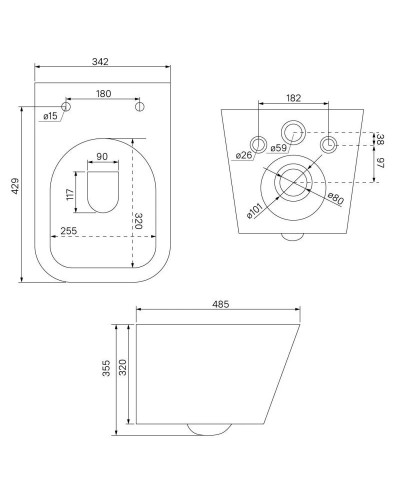 Комплект подвесной унитаз IDDIS Bild BILR2BMi25 + система инсталляции Grohe 38811kf0