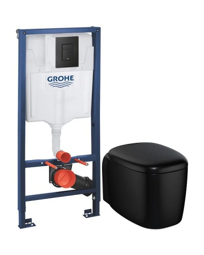 Комплект подвесной унитаз VitrA Plural 7830B483-0075 + 126-083-009 + система инсталляции Grohe 38811kf0