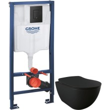 Комплект подвесной унитаз Creavit Free FE322-11SM00E-0000 + KC0903.01.1400E + система инсталляции Grohe 38811kf0