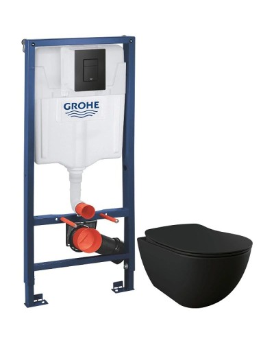 Комплект подвесной унитаз Creavit Free FE320-11SM00E-0000 + KC0903.01.1400E + система инсталляции Grohe 38811kf0