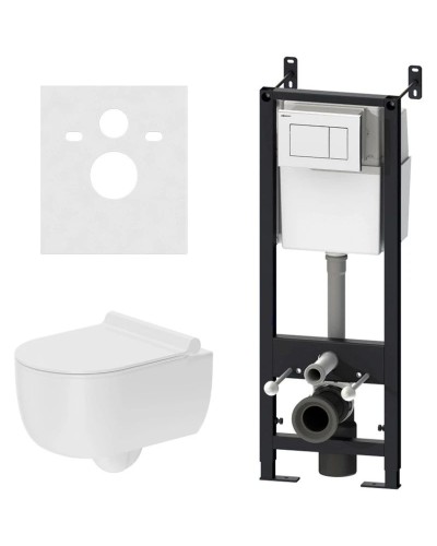 Комплект подвесной унитаз + система инсталляции Damixa Scandinavian Pure DX36.IS10101.1701