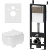 Комплект подвесной унитаз + система инсталляции Damixa Scandinavian Pure DX36.IS10151.1701